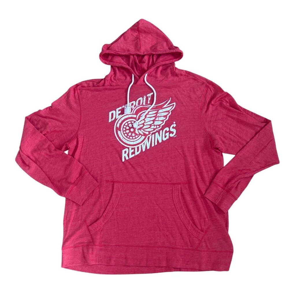 CCM Detroit Red Wings Hoodie Red Lightweight XL NHL Logo